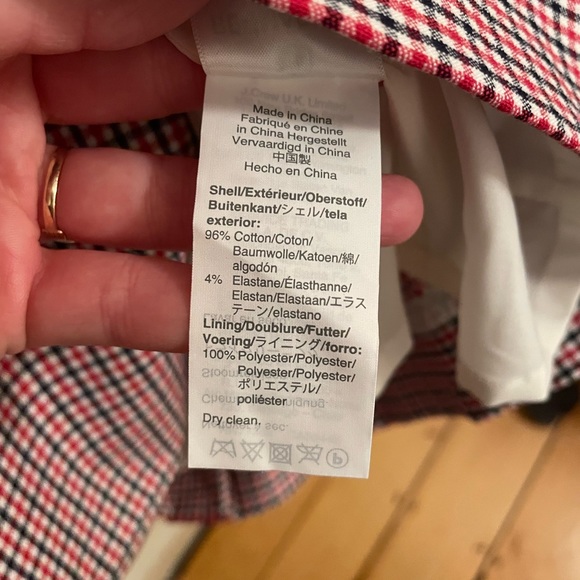 J. Crew Midi Sheath Dress Checked Cotton Size 12 NWOT - Picture 5 of 7
